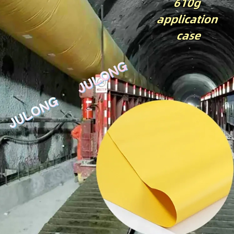 PVC -belagd polyestertyg för gruvventilationssystem